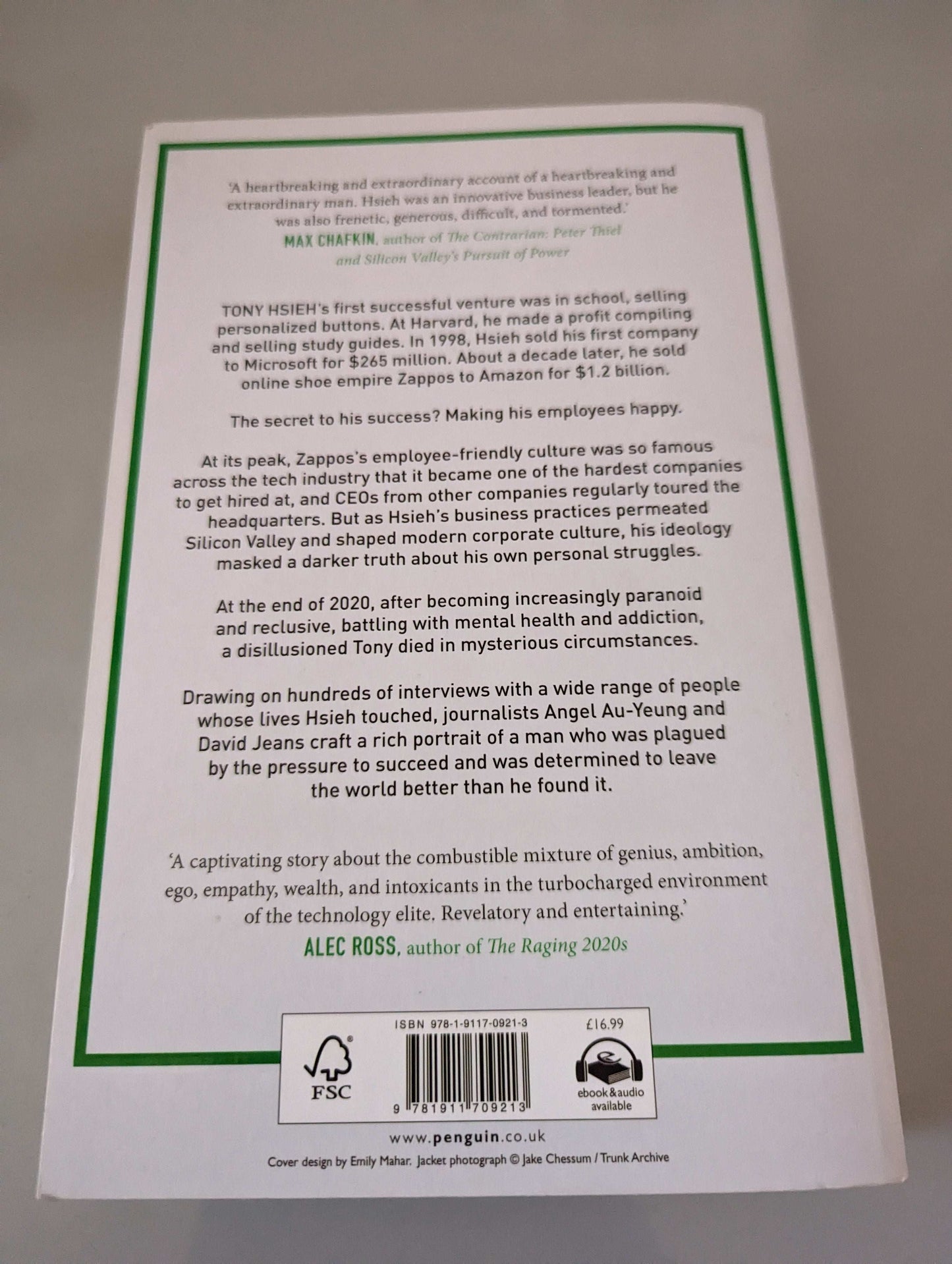 Wonder Boy: Tony Hsieh, Zappos and the Myth of Happiness in Silicon Valley (Paperback) by Angel Au-Yeung