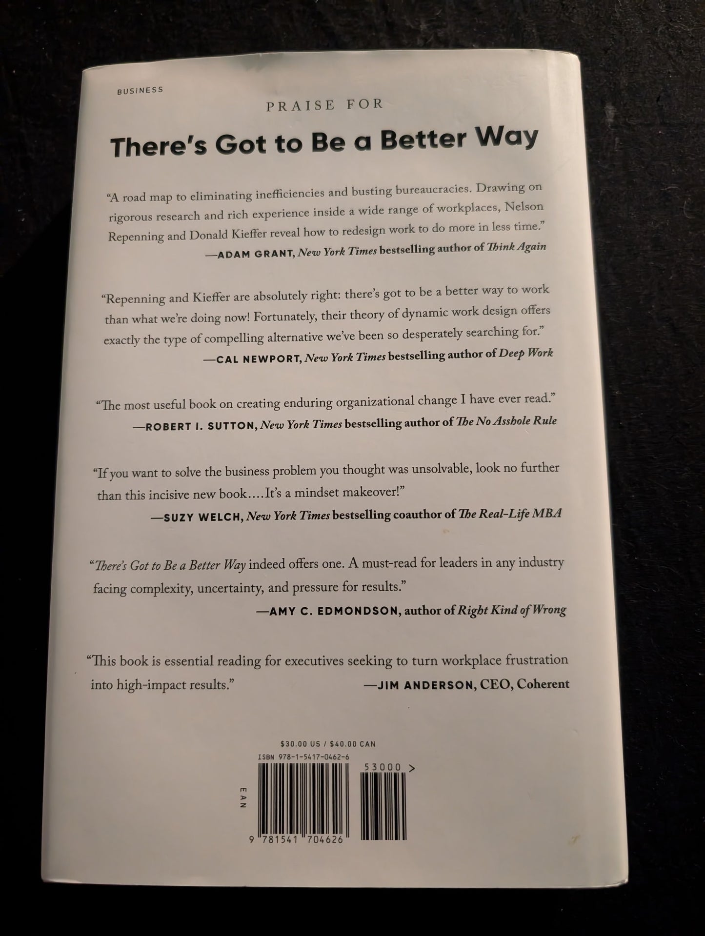 There’s Got to Be a Better Way (Paperback) by Nelson P. Repenning & Donald C. Kieffer