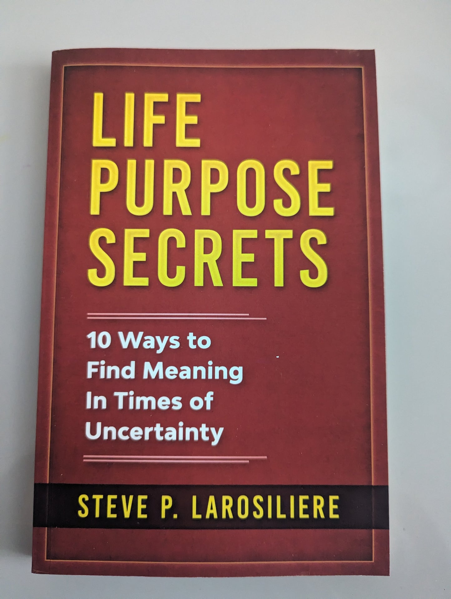 Life Purpose Secrets: 10 Ways to Find Meaning In Times of Uncertainty (Paperback) by Steve P Larosiliere