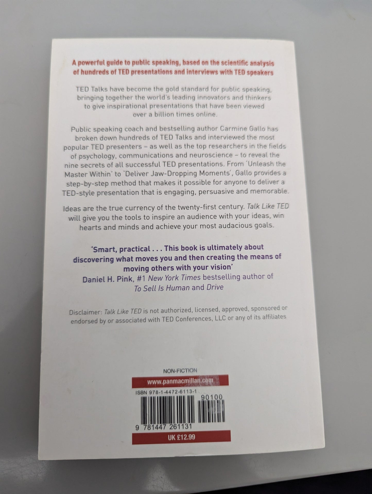 Talk Like TED: The 9 Public Speaking Secrets of the World's Top Minds (Paperback) by Carmine Gallo