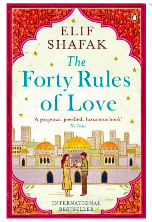 The Forty Rules of Love by Elif Shafak Paperback Book Cover