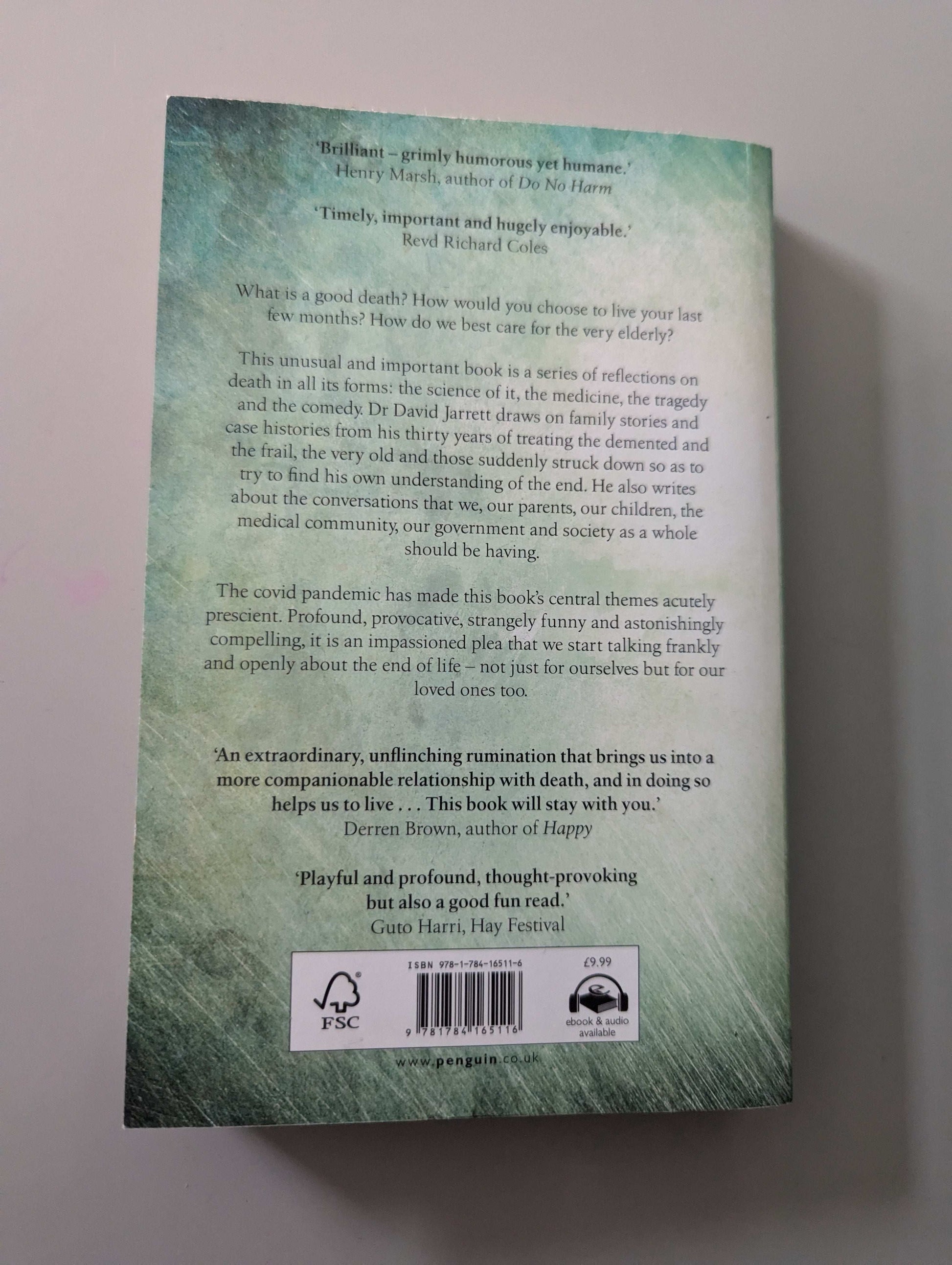 33 Meditations on Death: Notes from the Wrong End of Medicine (Paperback) by David Jarrett