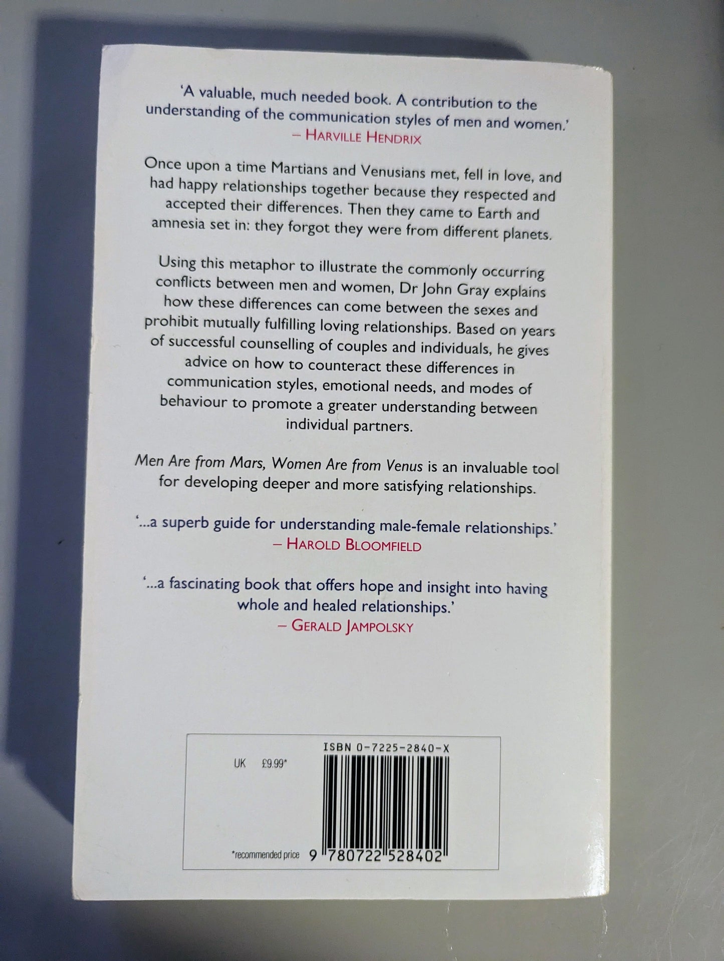 Men Are from Mars, Women Are from Venus: A Practical Guide for Improving Communication and Getting What You Want (Paperback) by John Gray