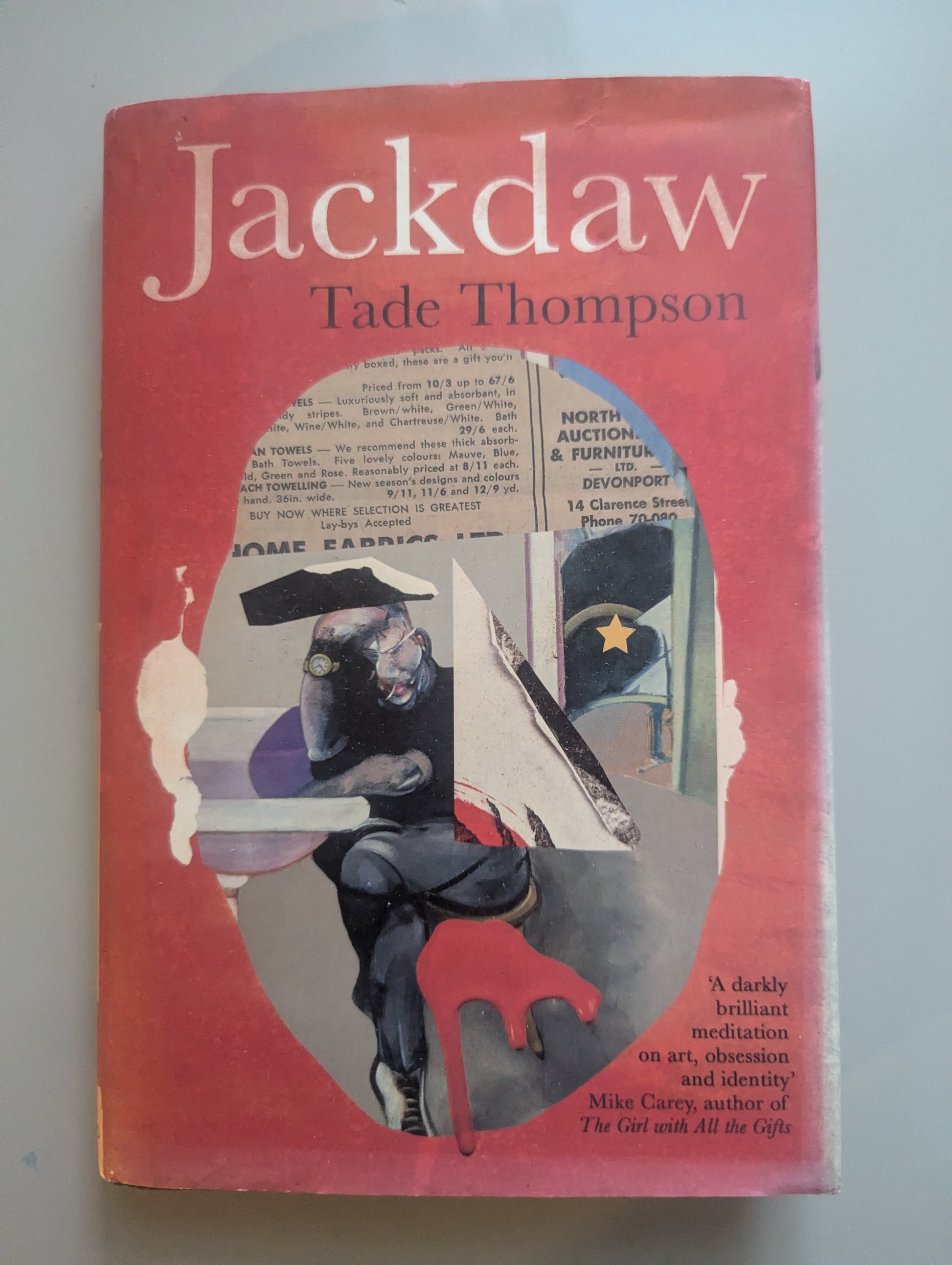 Back cover of Jackdaw by Tade Thompson, showcasing the book’s synopsis and secondhand condition, available at PrelovedLibrary.co.uk