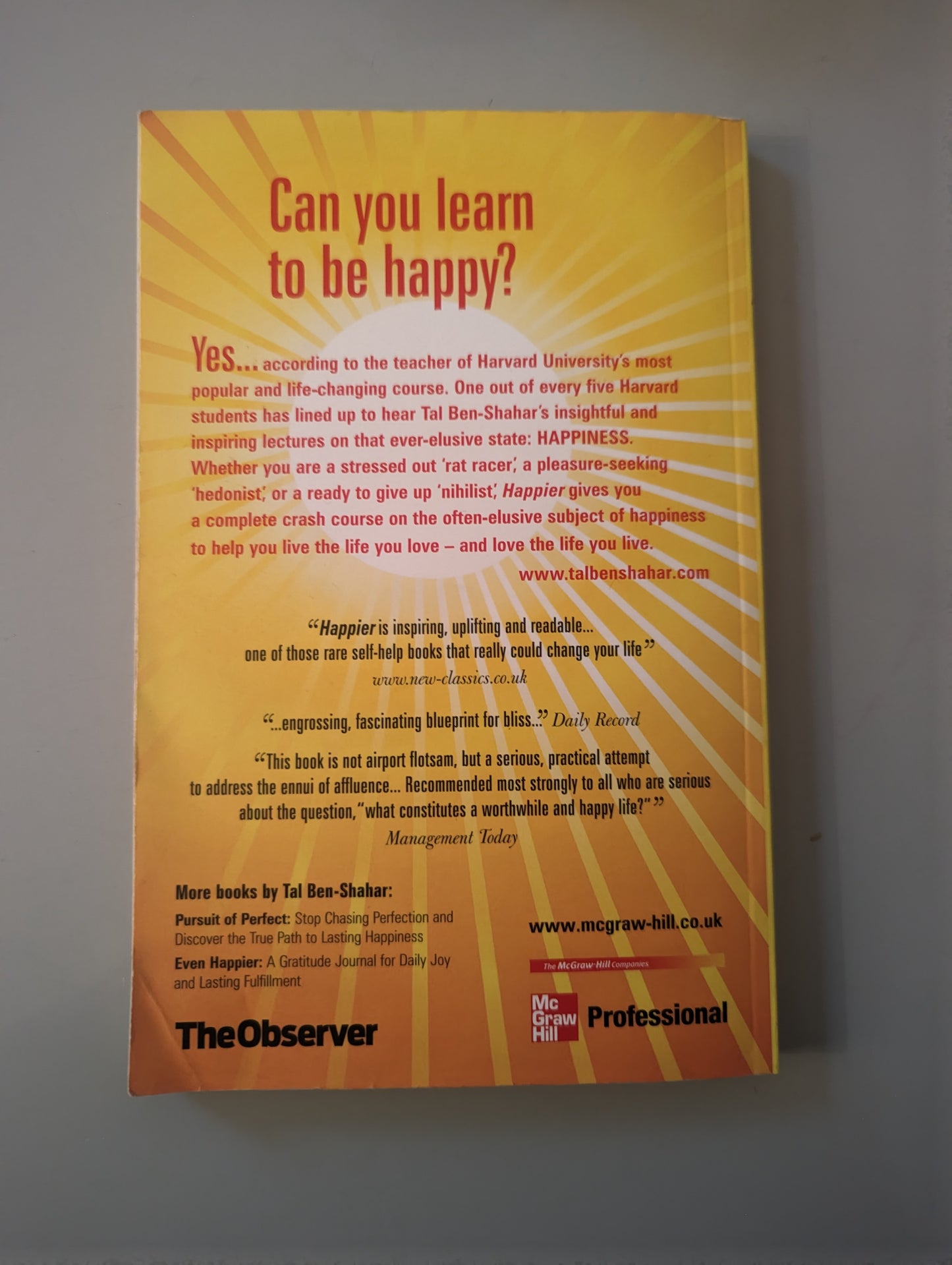 Happier: Can you learn to be Happy? (UK Paperback) (Paperback) By Tal Ben-Shahar