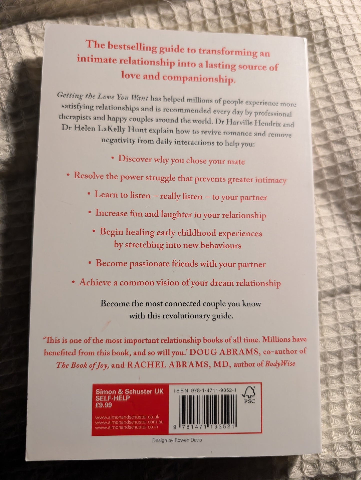 Getting the Love You Want: A Guide for Couples (Paperback) by Harville Hendrix PhD