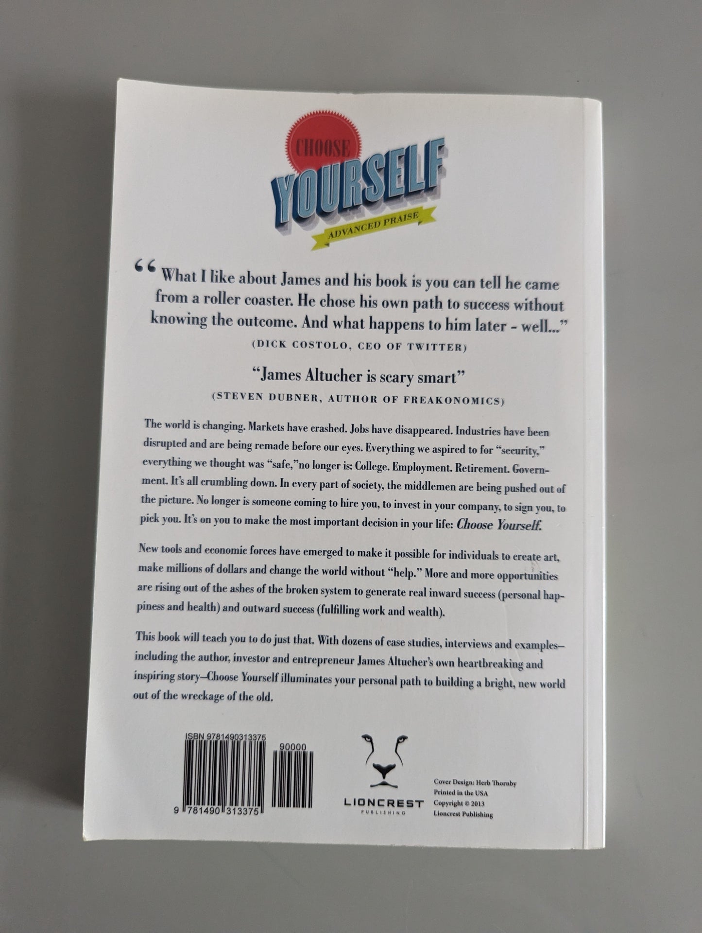 Choose Yourself by (Paperback) by  James Altucher